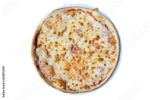 Delicious pizza Margherita.tomato sauce and mozzarella