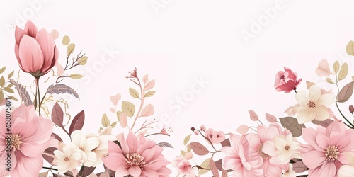 floral abstract background, generative ai