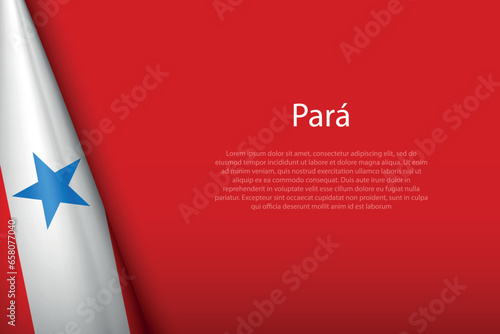 flag Para, state of Brazil, isolated on background with copyspace