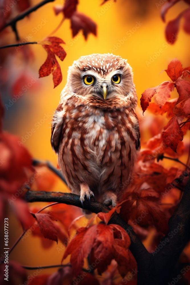 Autumn Fall Season with owl Autumn Fall Season with owl