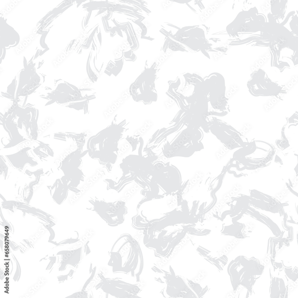 Monochrome Tropical Leaf Seamless Pattern Design Monochrome Tropical Leaf Seamless Pattern Design