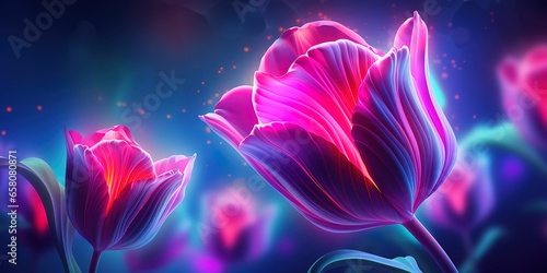 Abstract floral background  generative ai