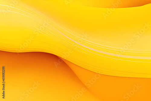 Elegant Surreal Cover With Amber, Gold and Tangerine Yellow Colors. Fluid Curved Flowing Waves and Curves.
