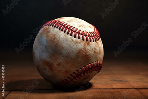A baseball. Equipment. 3D model. Generative AI