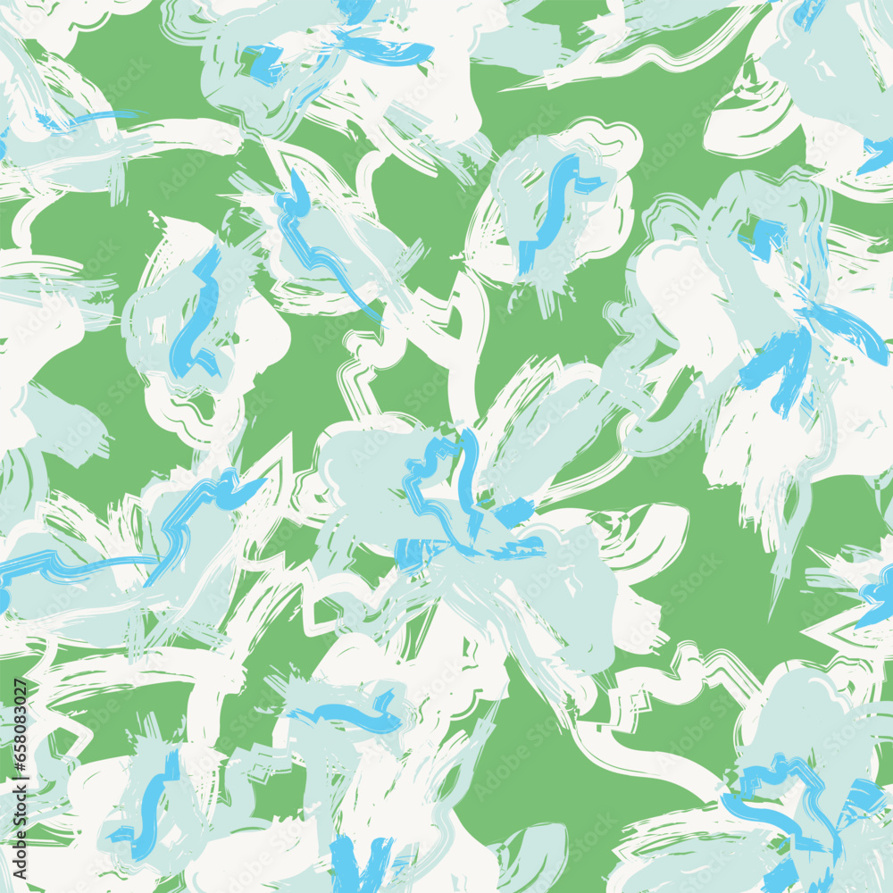 Green Abstract Floral Seamless Pattern Design Green Abstract Floral Seamless Pattern Design