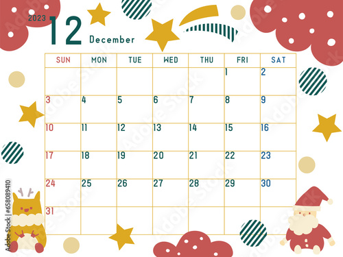 2023年12月のカレンダー01 photo