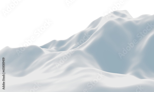 Snow mountain. Cold environment terrain.