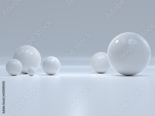 abstract sphere and space, background, 3D render