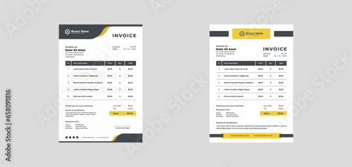modern invoice template vector design