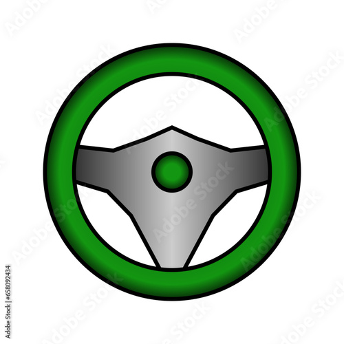 Steering wheel icon.