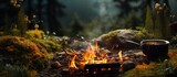 Forest cooking ablaze