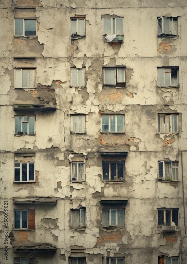 Obraz premium old windows in building
