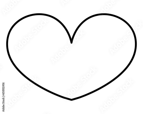 Heart. The symbol of love is flattened. Sketch. Vector illustration. A hand-drawn romantic sign stretched to the sides. Doodle style. Outline on isolated background. Idea for web design, invitations.