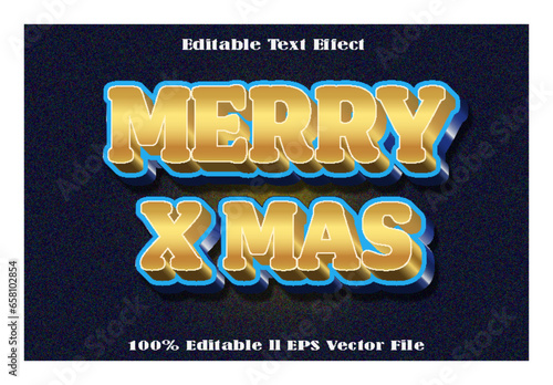 Merry X mas Editable Text Effect