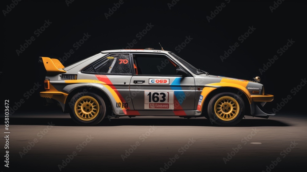 Fototapeta premium Rally car, AI generated Image