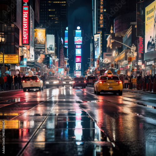new york broadway at night. © mindstorm