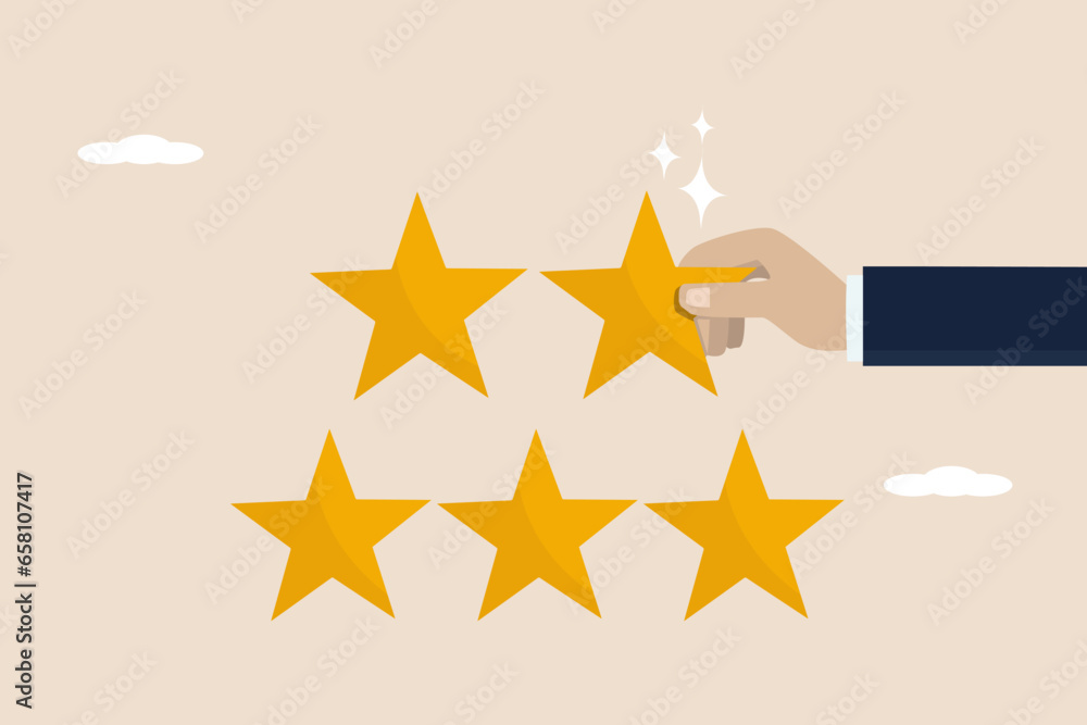 5 star award, product comment giving, best rating, good award, clients give five star feedback review. Businessman hand giving 5 star award. 5 star award, product comment giving, best rating, good award, clients give five star feedback review. Businessman hand giving 5 star award.