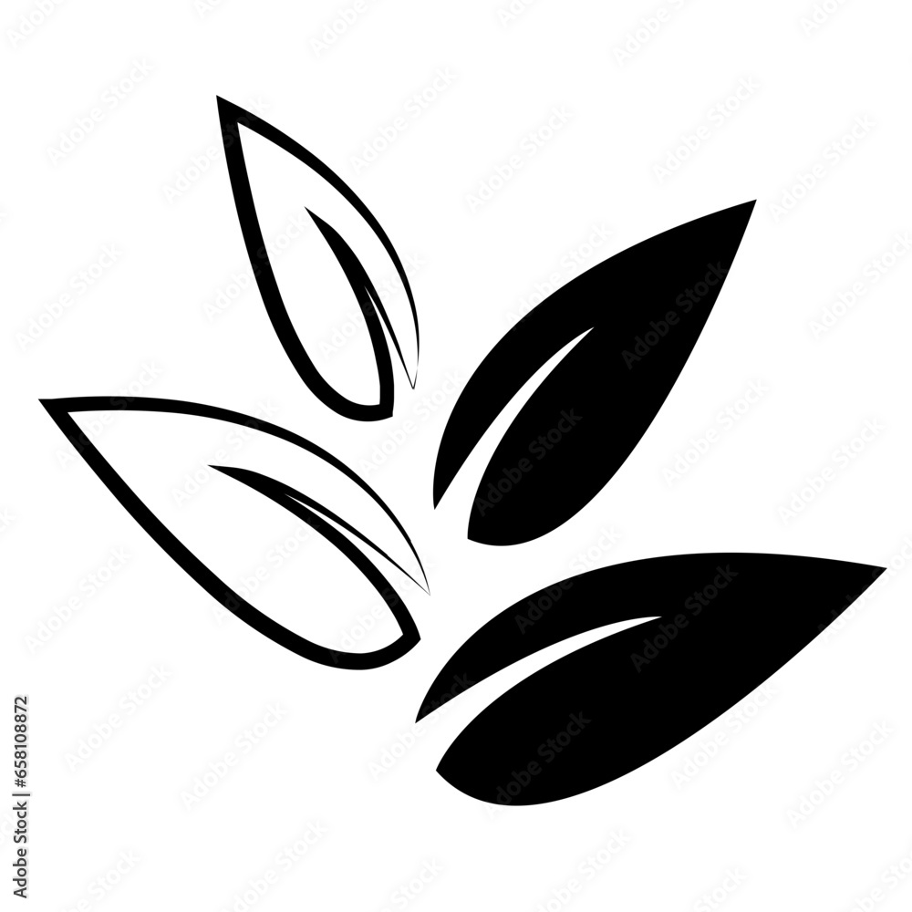 Fototapeta premium black and green leaf