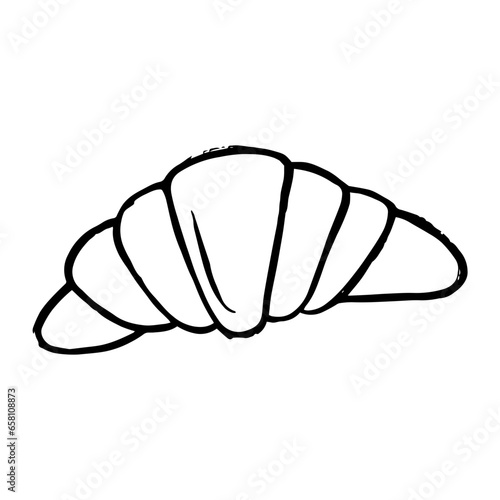 Croissant cartoon illustration