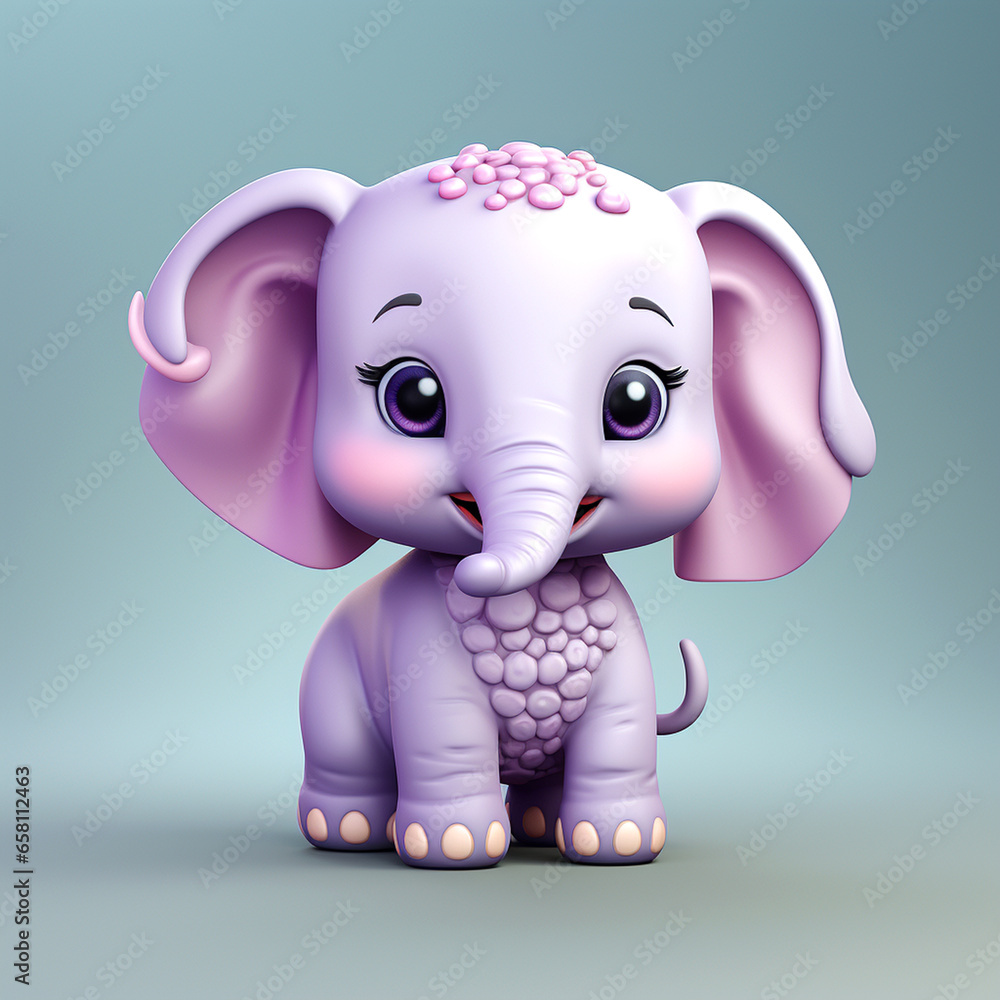 Cute baby elephant By Generated AI