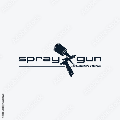 spray gun paint logo icon vector illustration