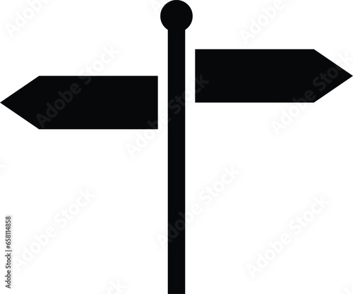 signpost icon vector isolated on white background .  direction icon 