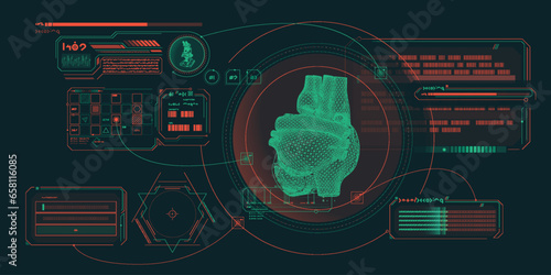 Sci-fi medical research program interface.