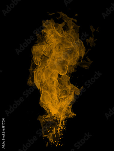 Fire flame on transparent overlay black background isolated. Royalty high-quality free stock image of Fire burn flame isolated, abstract texture. Flaming explosion effect with burning overlays