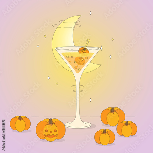 halloween pumpkin martini