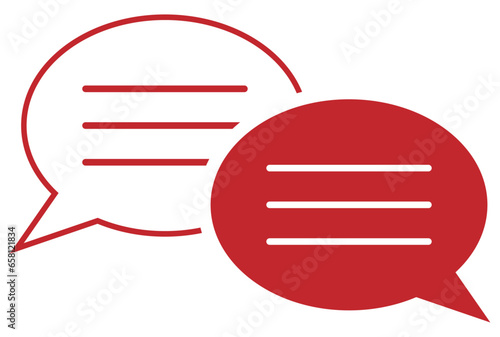 会話アイコン 赤