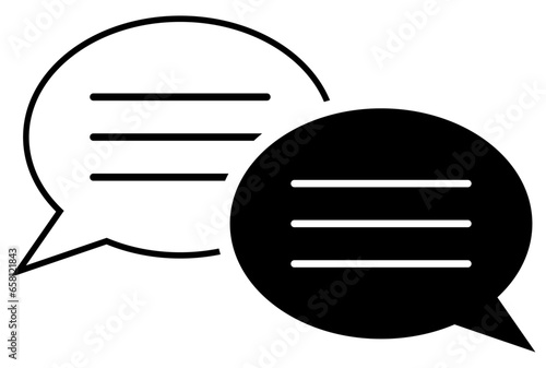 会話アイコン 黒