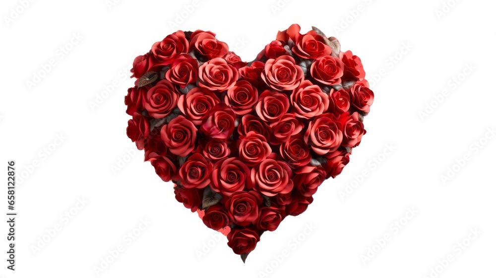 heart of red roses isolated on background heart of red roses isolated on background