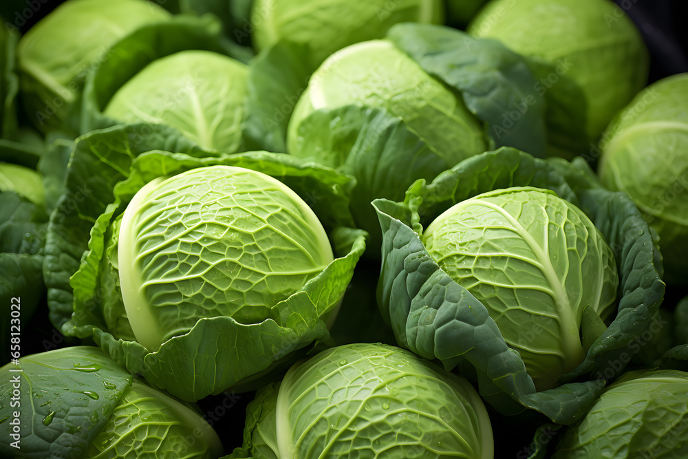 Cabbage in the farmers market Cabbage in the farmers market