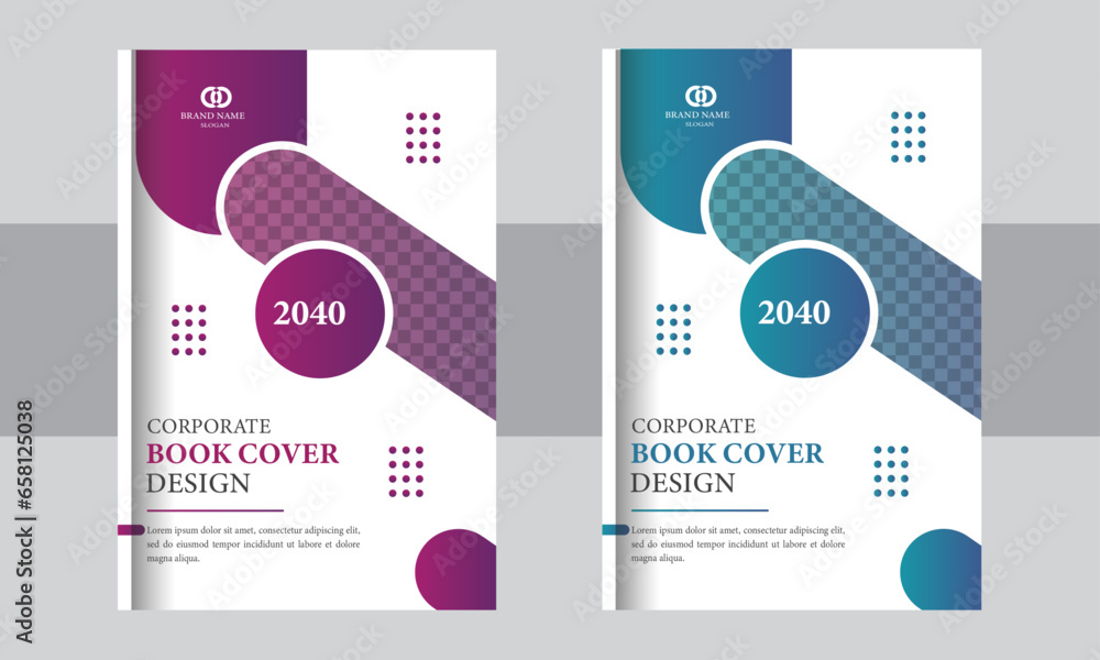 Modern annual report business corporate book cover design template Modern annual report business corporate book cover design template