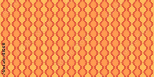 Fun orange geometric shape seamless pattern. Creative abstract children style art background for kid education or trendy design with playful geometry shapes. Simple childish wallpaper texture.