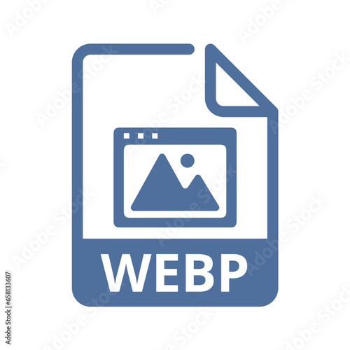 WEBP File Icon. Vector File Format. Web File Extension Modern Flat Design