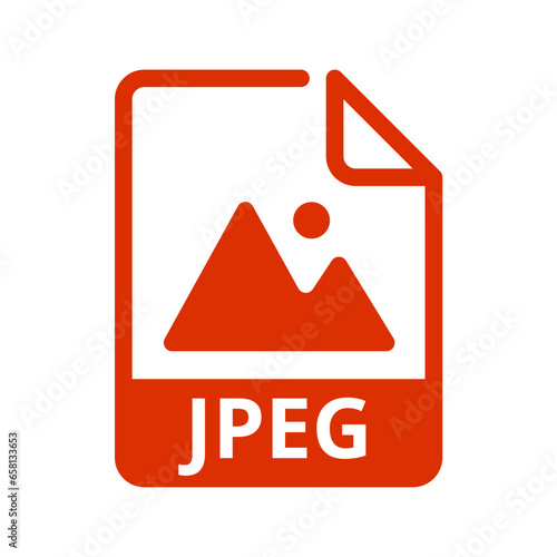 JPEG File Icon. Vector File Format. File Extension Modern Flat Design