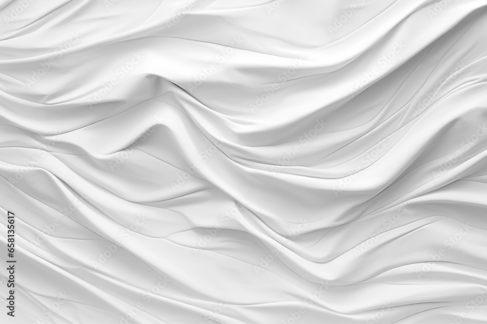 White cloth background image it has a wrinkled, rough, and uneven appearance. - obrazy, fototapety, plakaty 