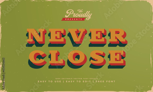 vintage retro classic colourful shabby worn editable text effect alphabet font typography typeface