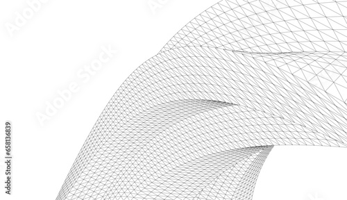 Abstract geometric shape 3d illustration