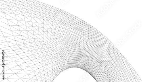 Abstract geometric shape 3d illustration