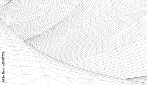 Abstract geometric shape 3d illustration