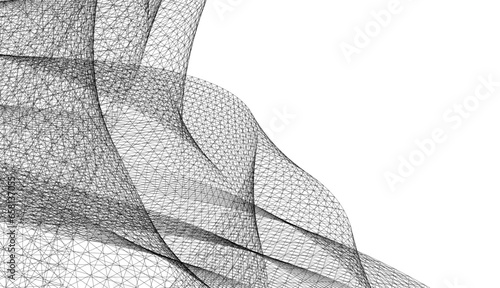 Abstract geometric shape 3d illustration