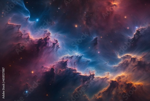 Galaxy beautiful cosmic cloudscape. Starry star night in space