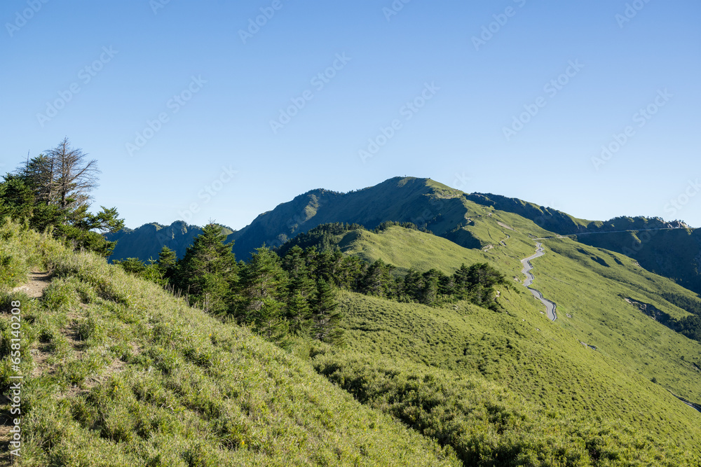 Landscape mountain view of Hehuanshan in Taroko national park at Taiwan