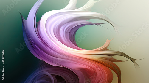 Beautiful Colorful Floral Design Curvy Abstract Art Selective Focus Background photo