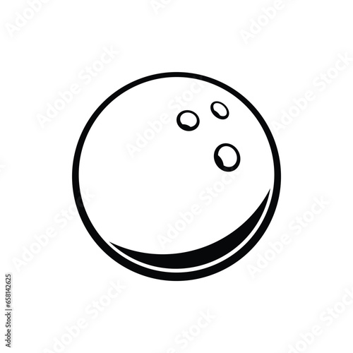 classic simple cartoon bowling ball outline