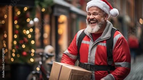 Pizza delivery man for Christmas.