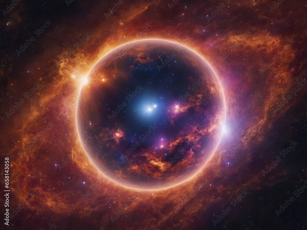 Obraz premium planet in space created by AI.