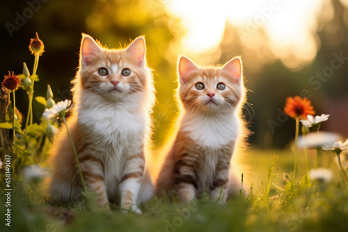 a pair of cute cats © Yoshimura